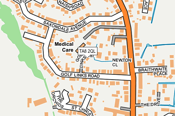 TA8 2QL map - OS OpenMap – Local (Ordnance Survey)