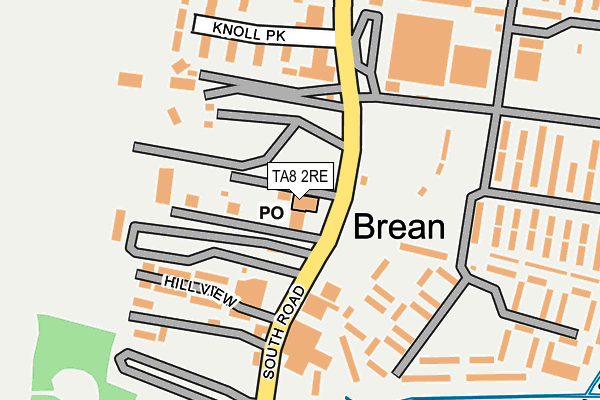 TA8 2RE map - OS OpenMap – Local (Ordnance Survey)