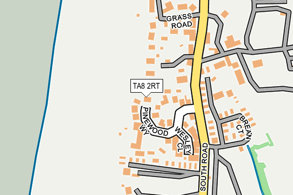 TA8 2RT map - OS OpenMap – Local (Ordnance Survey)