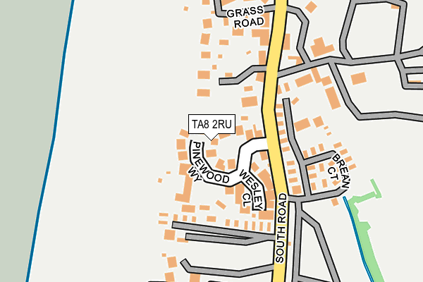 TA8 2RU map - OS OpenMap – Local (Ordnance Survey)