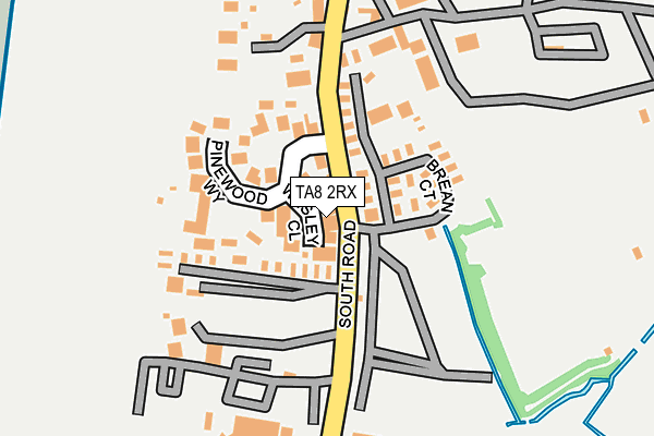 TA8 2RX map - OS OpenMap – Local (Ordnance Survey)