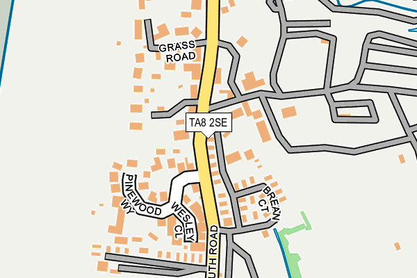 TA8 2SE map - OS OpenMap – Local (Ordnance Survey)