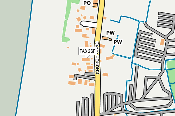 TA8 2SF map - OS OpenMap – Local (Ordnance Survey)