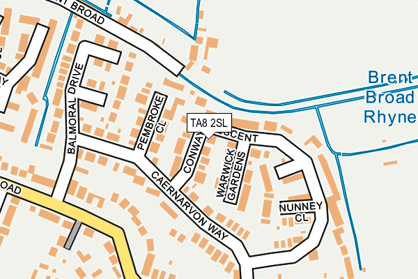 TA8 2SL map - OS OpenMap – Local (Ordnance Survey)