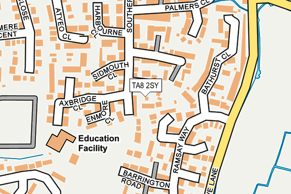 TA8 2SY map - OS OpenMap – Local (Ordnance Survey)