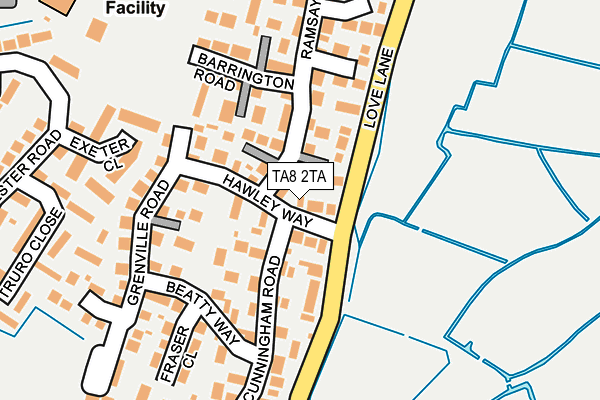 TA8 2TA map - OS OpenMap – Local (Ordnance Survey)