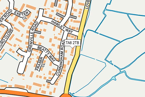 TA8 2TB map - OS OpenMap – Local (Ordnance Survey)