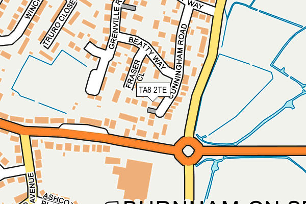 TA8 2TE map - OS OpenMap – Local (Ordnance Survey)