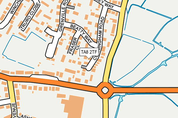 TA8 2TF map - OS OpenMap – Local (Ordnance Survey)