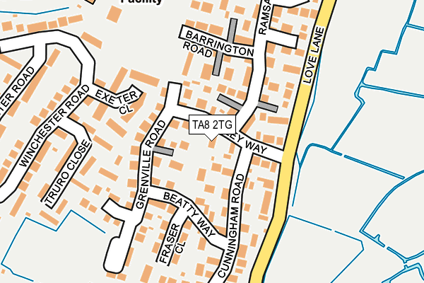 TA8 2TG map - OS OpenMap – Local (Ordnance Survey)