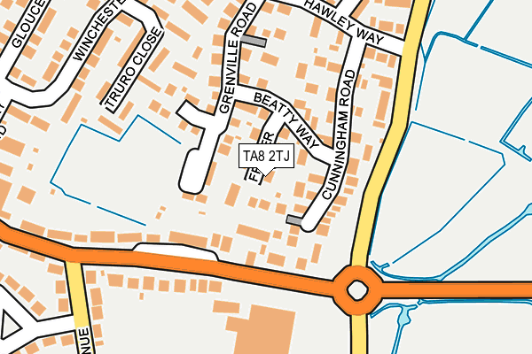 TA8 2TJ map - OS OpenMap – Local (Ordnance Survey)