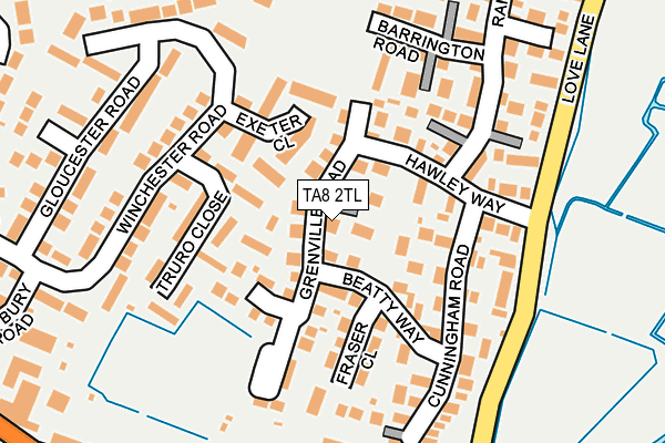TA8 2TL map - OS OpenMap – Local (Ordnance Survey)