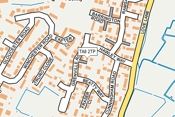 TA8 2TP map - OS OpenMap – Local (Ordnance Survey)
