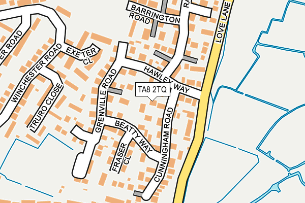 TA8 2TQ map - OS OpenMap – Local (Ordnance Survey)