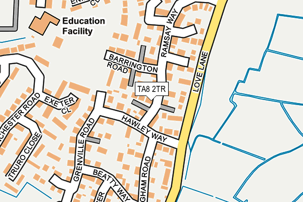 TA8 2TR map - OS OpenMap – Local (Ordnance Survey)