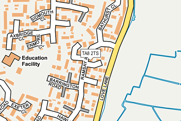 TA8 2TS map - OS OpenMap – Local (Ordnance Survey)