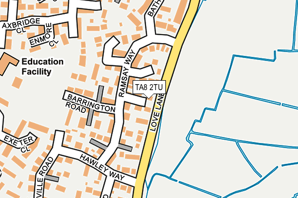 TA8 2TU map - OS OpenMap – Local (Ordnance Survey)