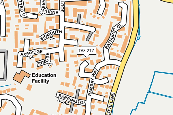 TA8 2TZ map - OS OpenMap – Local (Ordnance Survey)