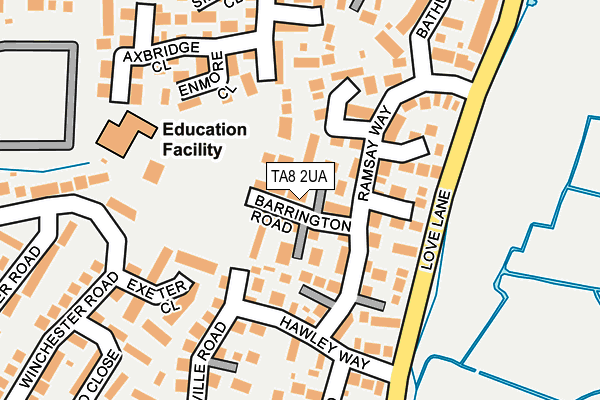 TA8 2UA map - OS OpenMap – Local (Ordnance Survey)