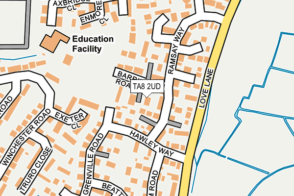 TA8 2UD map - OS OpenMap – Local (Ordnance Survey)