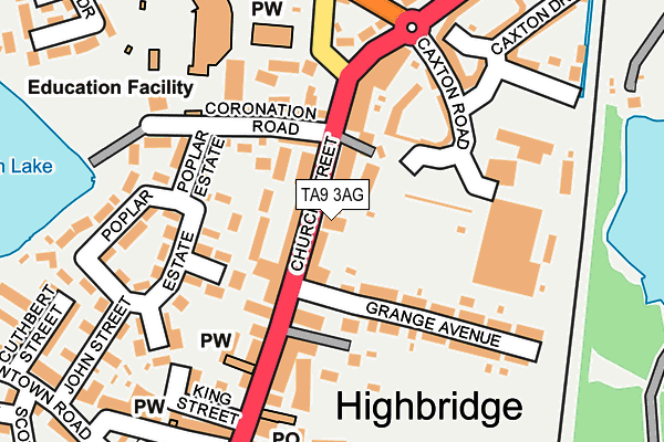 TA9 3AG map - OS OpenMap – Local (Ordnance Survey)