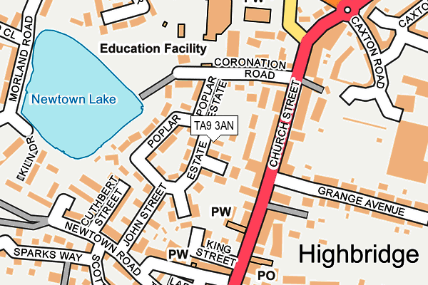 TA9 3AN map - OS OpenMap – Local (Ordnance Survey)