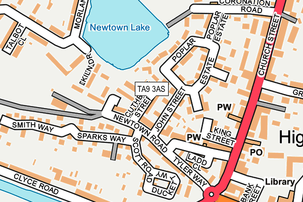 TA9 3AS map - OS OpenMap – Local (Ordnance Survey)