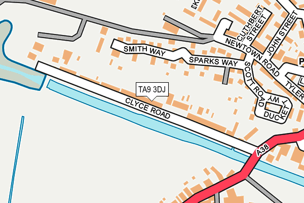 TA9 3DJ map - OS OpenMap – Local (Ordnance Survey)