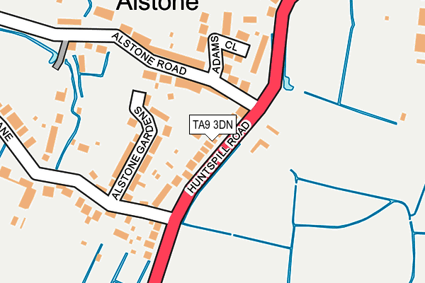 TA9 3DN map - OS OpenMap – Local (Ordnance Survey)