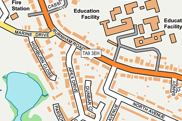 TA9 3EH map - OS OpenMap – Local (Ordnance Survey)