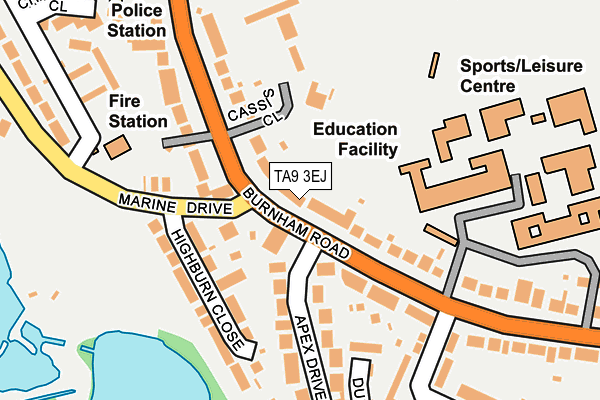 TA9 3EJ map - OS OpenMap – Local (Ordnance Survey)