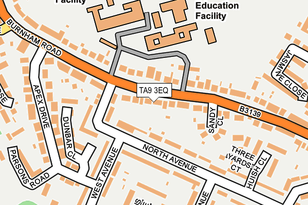 TA9 3EQ map - OS OpenMap – Local (Ordnance Survey)