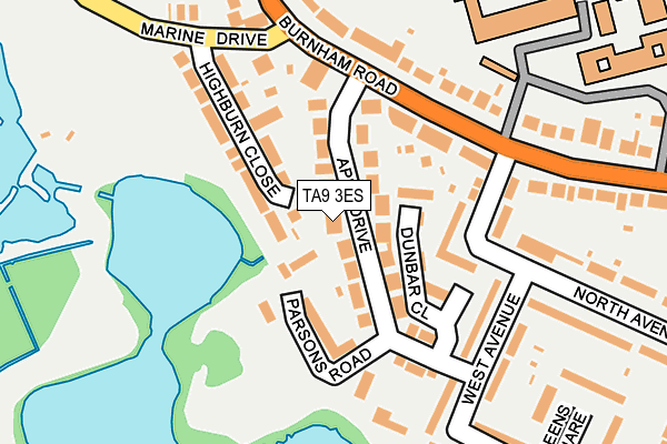 TA9 3ES map - OS OpenMap – Local (Ordnance Survey)