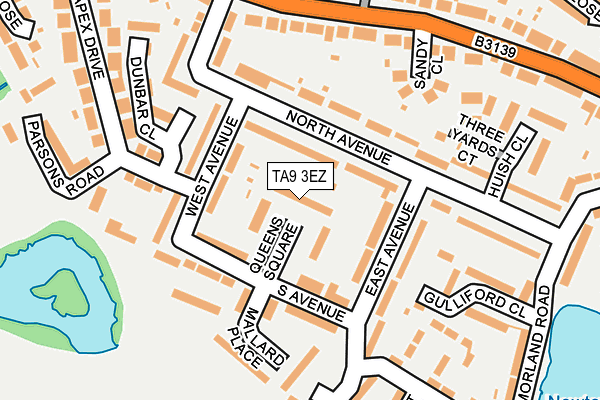 TA9 3EZ map - OS OpenMap – Local (Ordnance Survey)