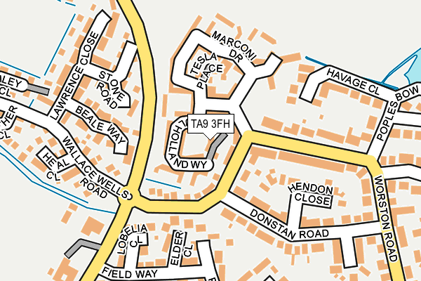 TA9 3FH map - OS OpenMap – Local (Ordnance Survey)