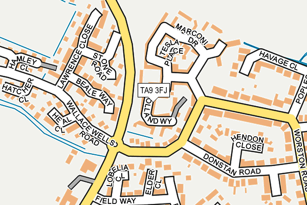 TA9 3FJ map - OS OpenMap – Local (Ordnance Survey)