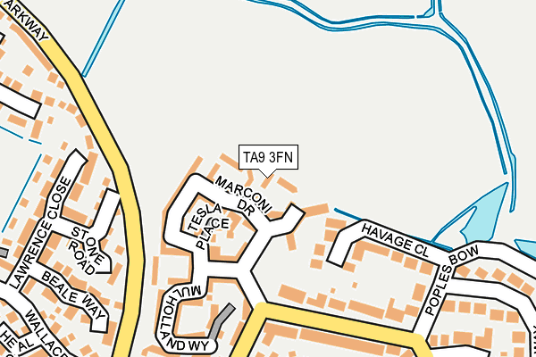 TA9 3FN map - OS OpenMap – Local (Ordnance Survey)