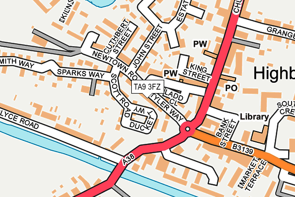 TA9 3FZ map - OS OpenMap – Local (Ordnance Survey)