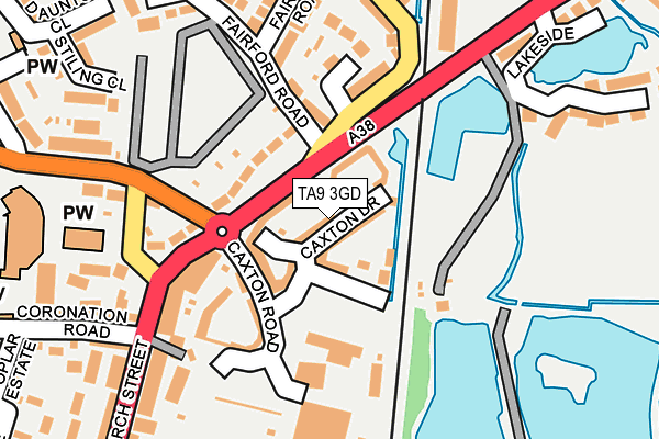TA9 3GD map - OS OpenMap – Local (Ordnance Survey)