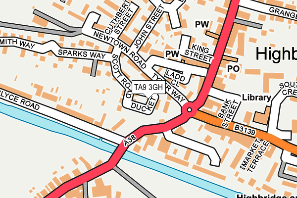 TA9 3GH map - OS OpenMap – Local (Ordnance Survey)