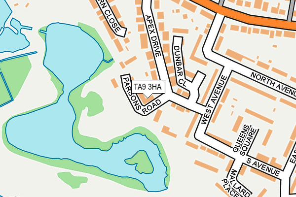 TA9 3HA map - OS OpenMap – Local (Ordnance Survey)