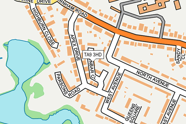 TA9 3HD map - OS OpenMap – Local (Ordnance Survey)
