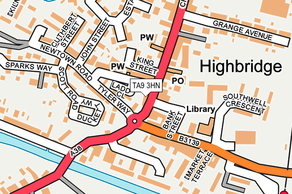 TA9 3HN map - OS OpenMap – Local (Ordnance Survey)