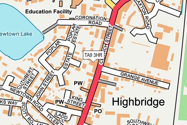 TA9 3HR map - OS OpenMap – Local (Ordnance Survey)