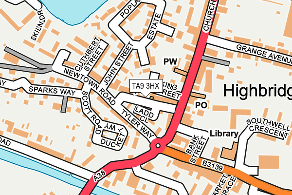 TA9 3HX map - OS OpenMap – Local (Ordnance Survey)