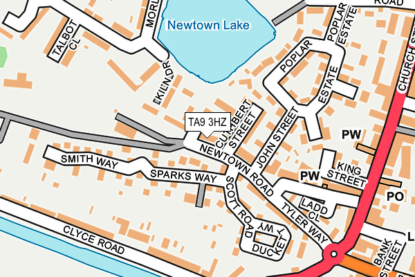 TA9 3HZ map - OS OpenMap – Local (Ordnance Survey)