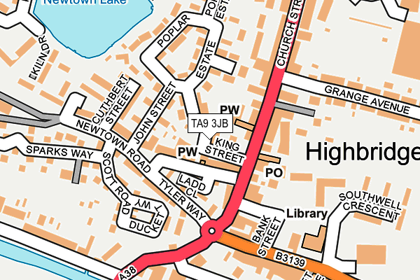 TA9 3JB map - OS OpenMap – Local (Ordnance Survey)