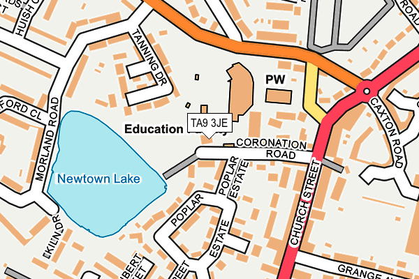 TA9 3JE map - OS OpenMap – Local (Ordnance Survey)