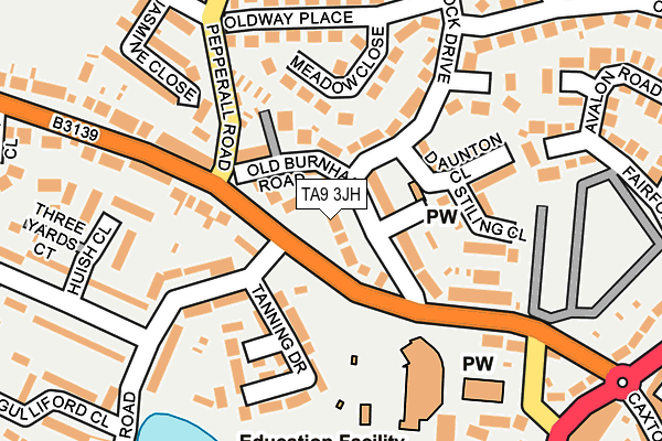 TA9 3JH map - OS OpenMap – Local (Ordnance Survey)