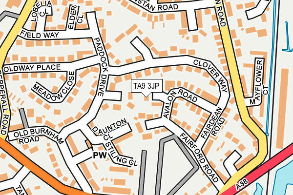 TA9 3JP map - OS OpenMap – Local (Ordnance Survey)